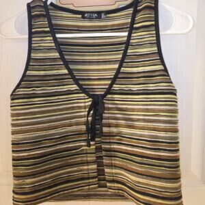 Nasty gal striped crop top